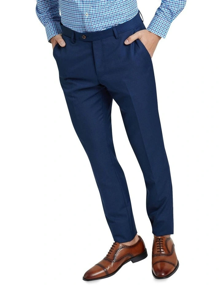 Oxford Auden Wool Rich Suit Trousers In Blue - Image 4