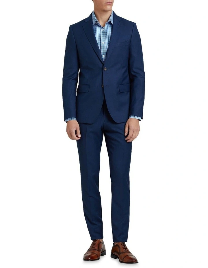 Oxford Auden Wool Rich Suit Trousers In Blue - Image 5