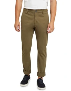 Oxford Danny Casual Organic Cotton Chinos Green