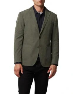 Saint Bathans Sports Fit Jacket In Moss