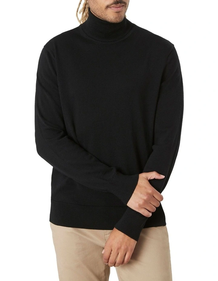 Bakeer Merino Black T-Neck - Image 2