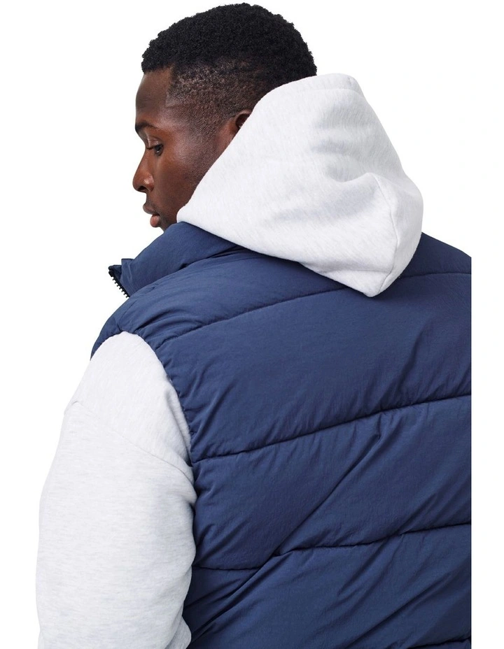 The Hanam Puffer Vest Navy - Image 3