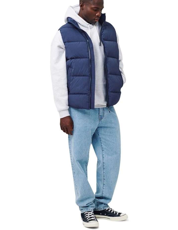 The Hanam Puffer Vest Navy - Image 4