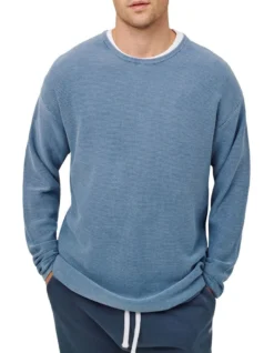 The Washed Richland Knit In Blue