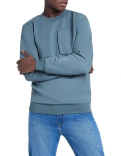 Brighton Crew Sweater Smoke Blue