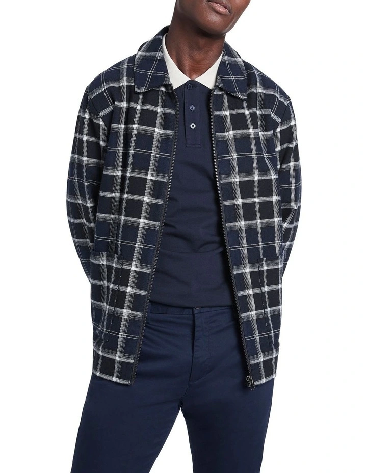 Ocean Zip Harrington In Navy Check