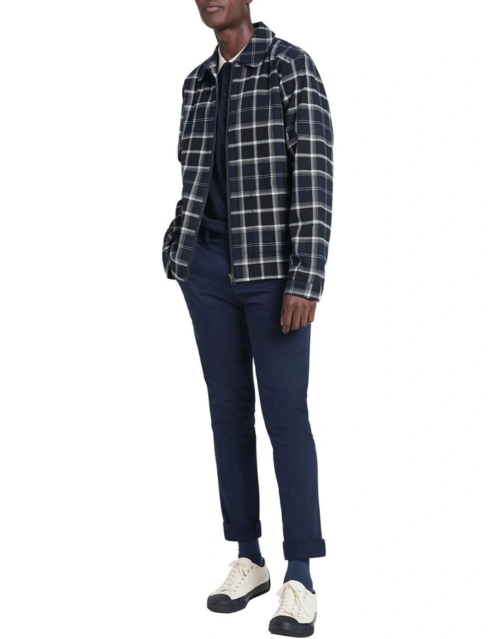 Ocean Zip Harrington In Navy Check - Image 2