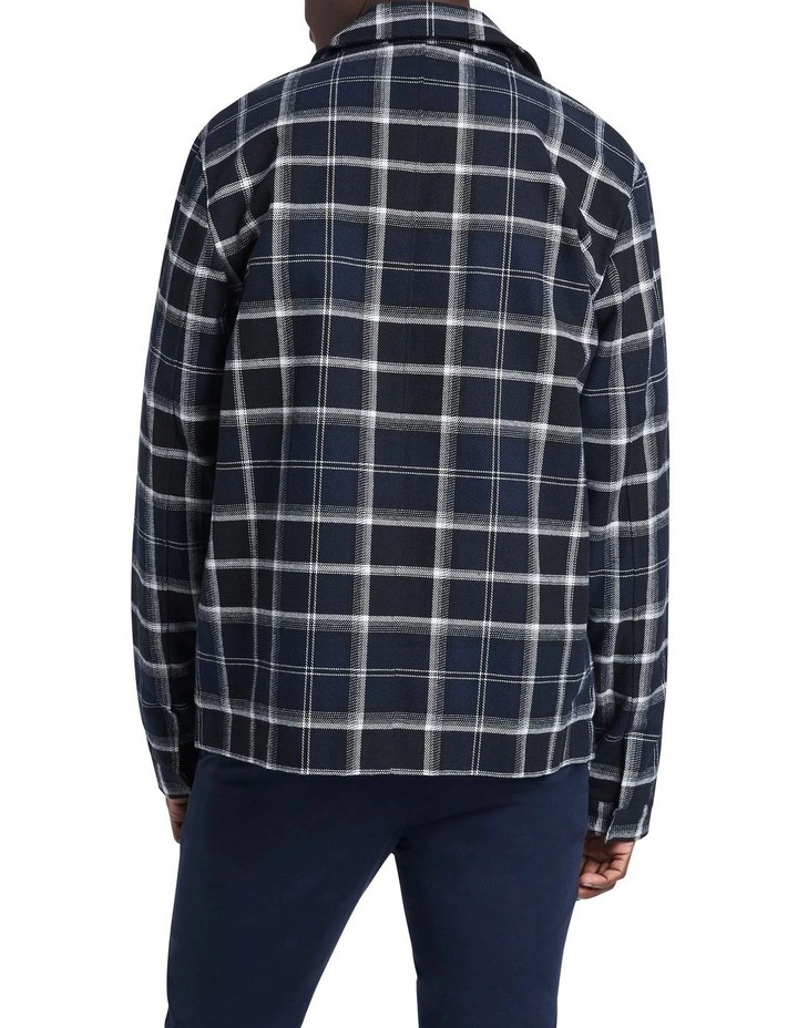 Ocean Zip Harrington In Navy Check - Image 3