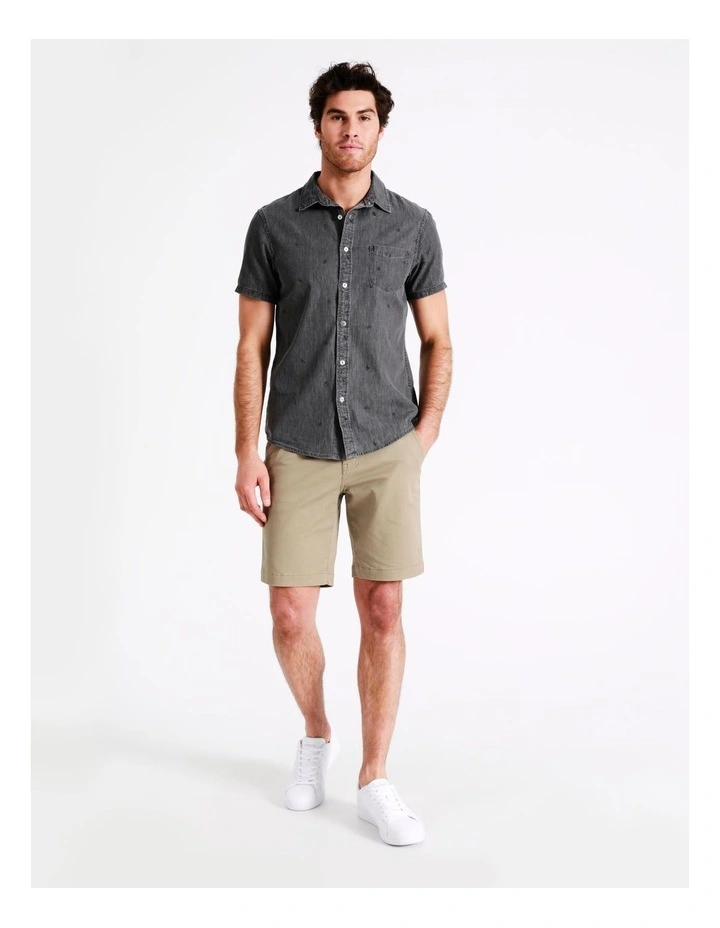 Kai Convo Print Short Sleeve Shirt In Black - Image 4