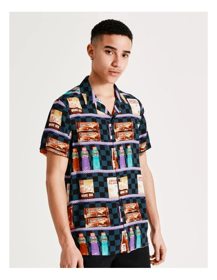 Shoplift Print Short Sleeve Rayon Shirt In Assorted - Image 4
