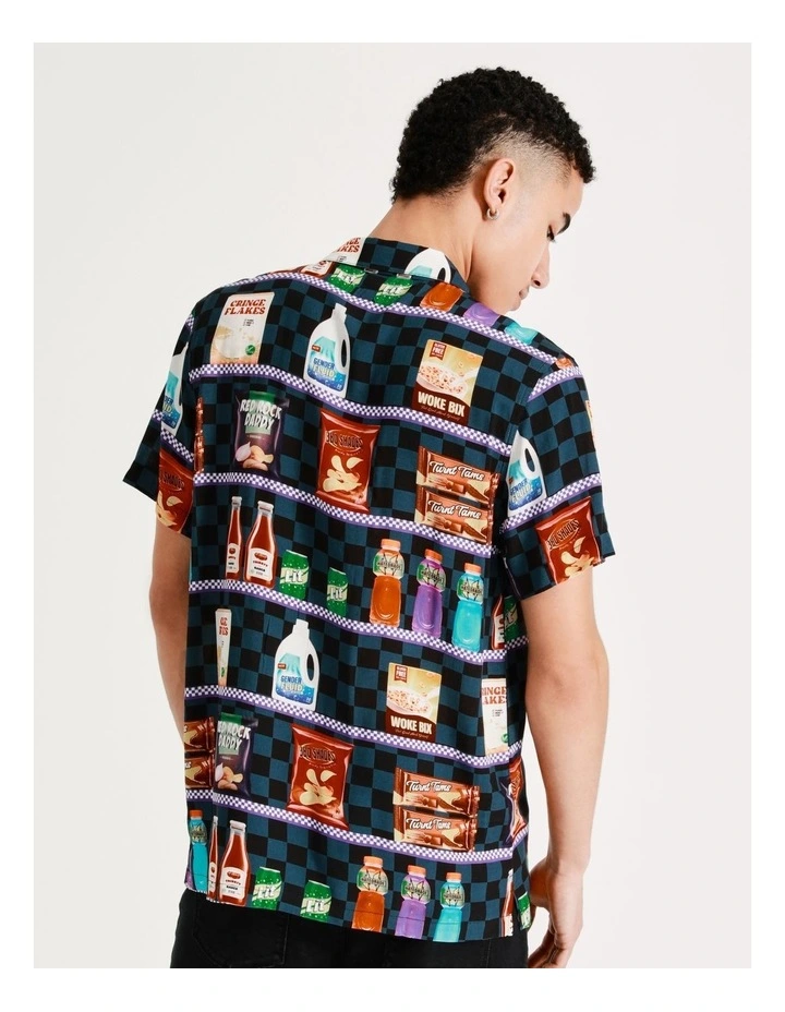 Shoplift Print Short Sleeve Rayon Shirt In Assorted - Image 7