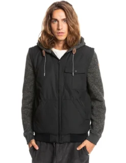 Quiksilver Kasslow Zip-Up Hooded Jacket Black