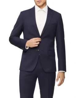Calvin Klein Slim Twill Suit Jacket Navy