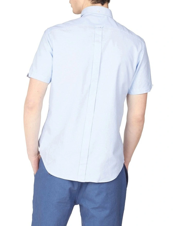 Ben Sherman Signature Organic Oxford Short Sleeve Shirt In Blue - Image 2