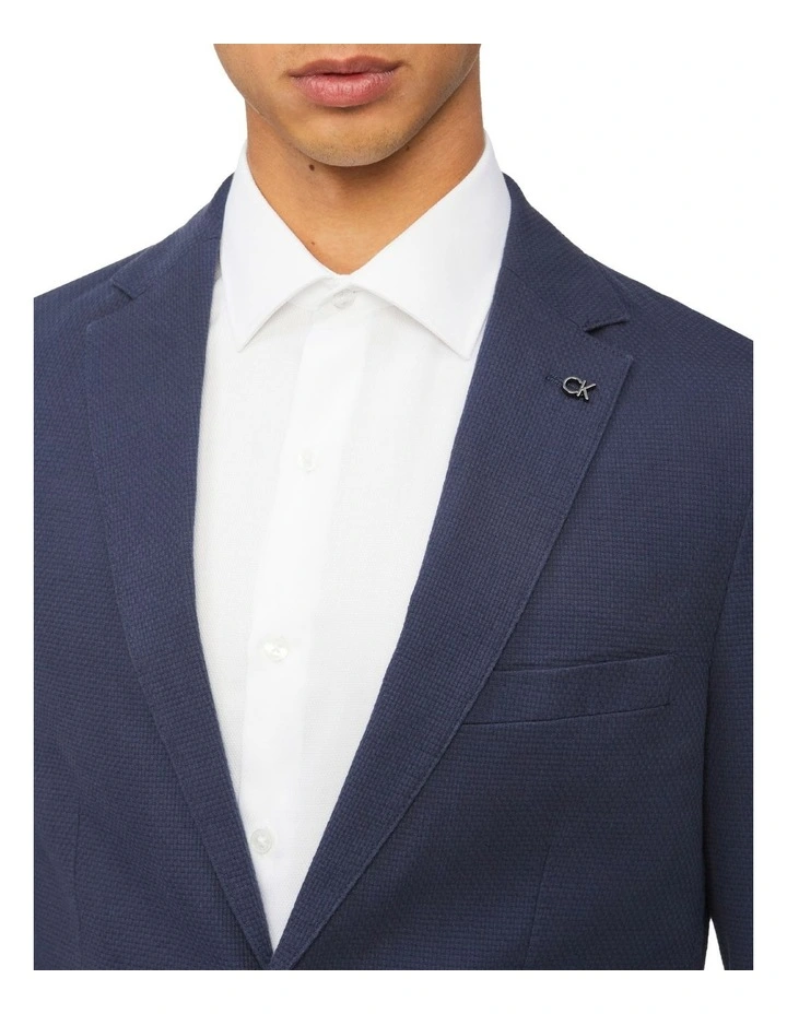 Calvin Klein Textured Blazer In Navy - Image 4