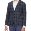 Large Window Pane Blazer In Navy