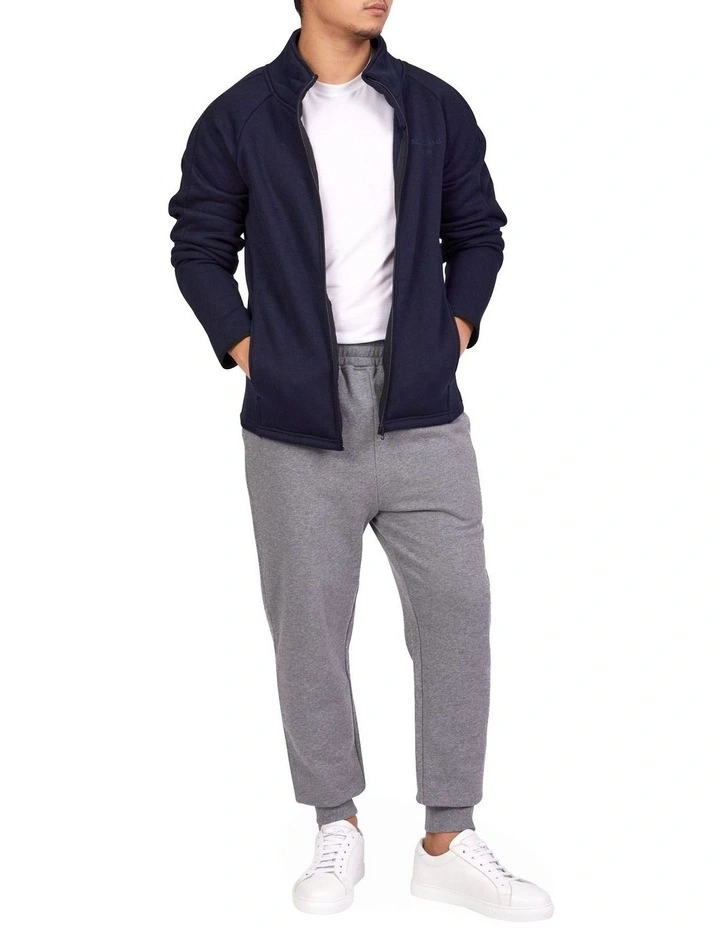 Royce Full Zip Up Jacket In Navy - Image 3