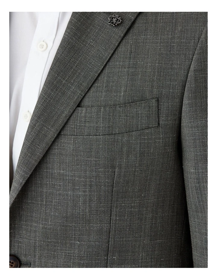 Cambridge Morse Modern Fit Jacket In Khaki - Image 4