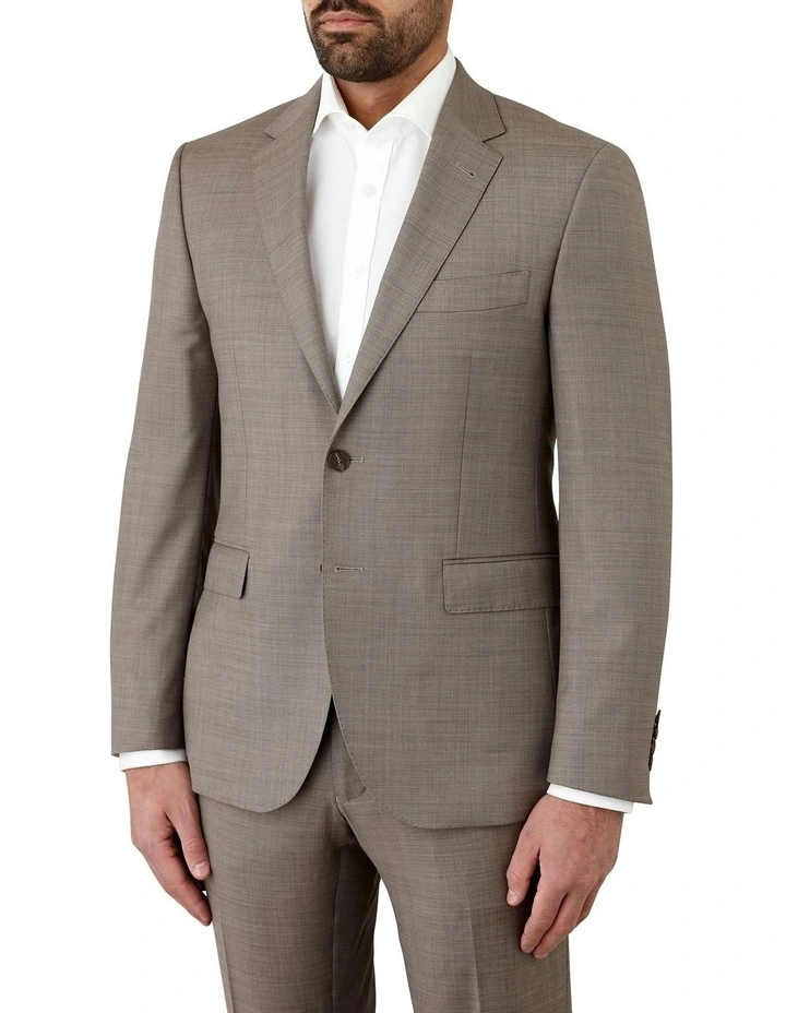 Stefano Tailored Fit Jacket In Taupe - Image 3