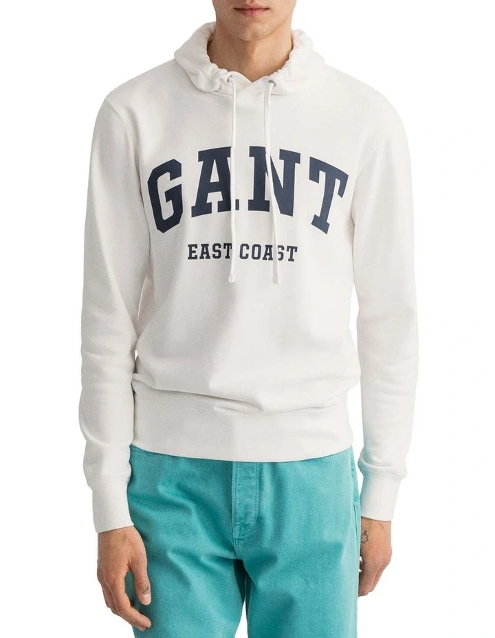 Gant Sweat Hoodie In Eggshell