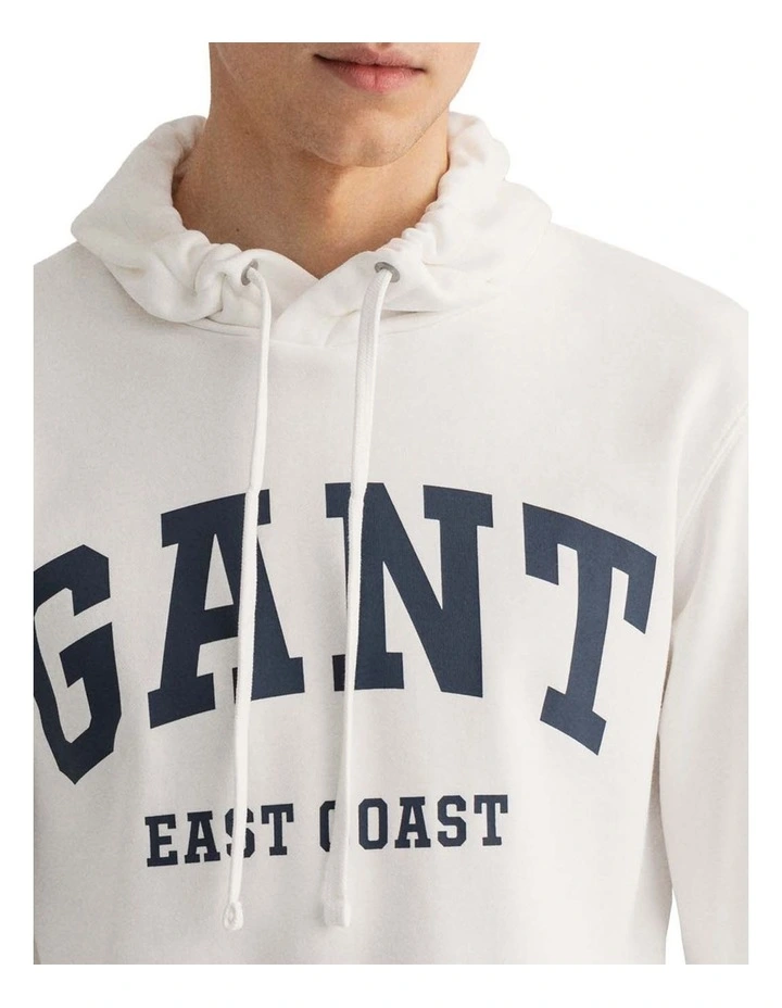Gant Sweat Hoodie In Eggshell - Image 3