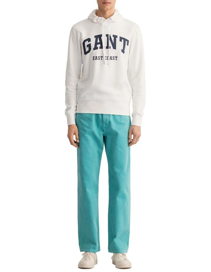 Gant Sweat Hoodie In Eggshell - Image 4