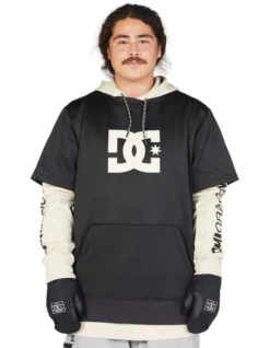 DC Dryden Double Layer Technical Hoodie In Grey