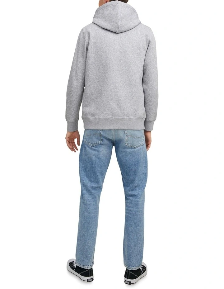 Jack & Jones International Sweat Hoodie In Light Grey Melange - Image 2