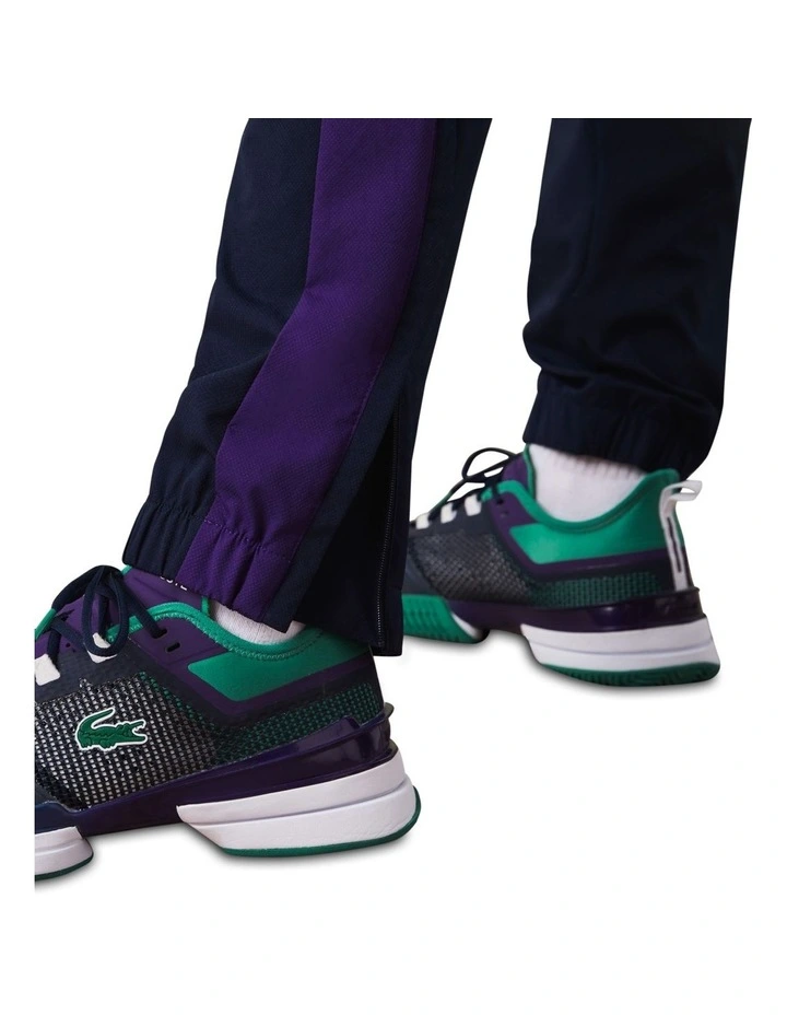 Lacoste Team Leader Poly Tracksuit Navy/Green - Image 5