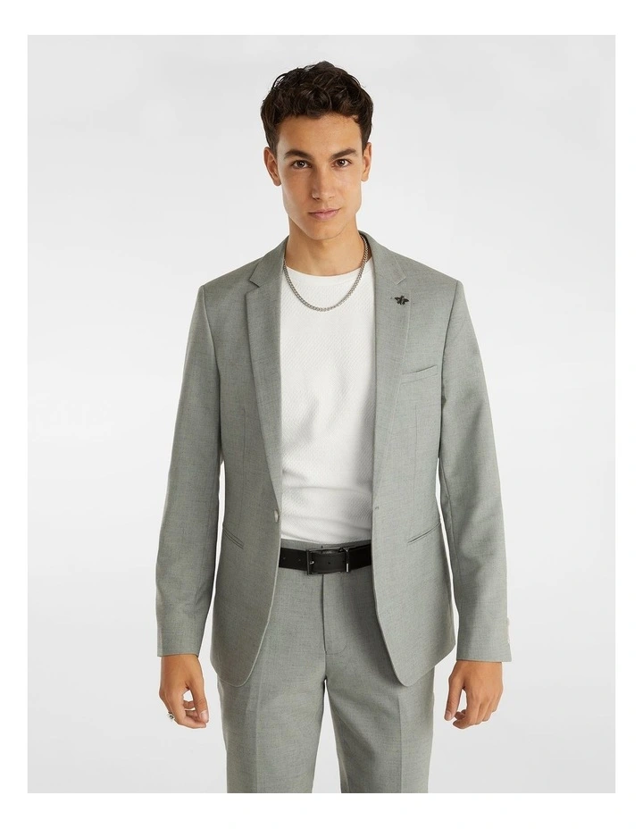Latrell Slim Suit Jacket In Sage - Image 4