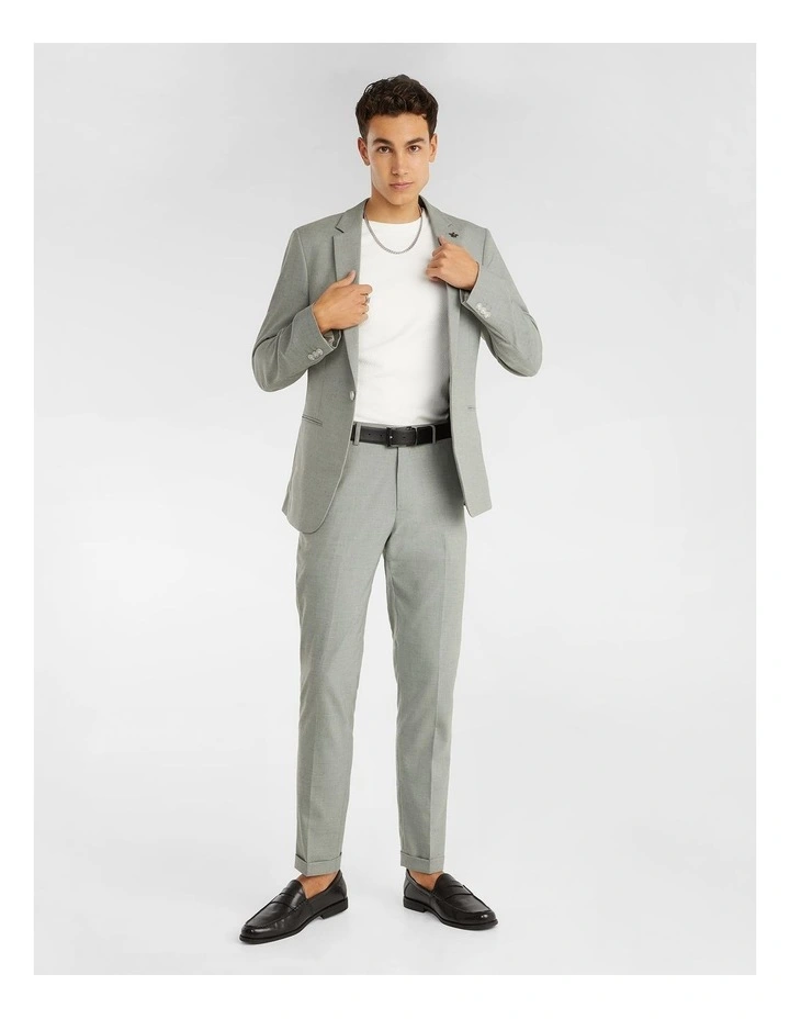 Latrell Slim Suit Jacket In Sage - Image 5