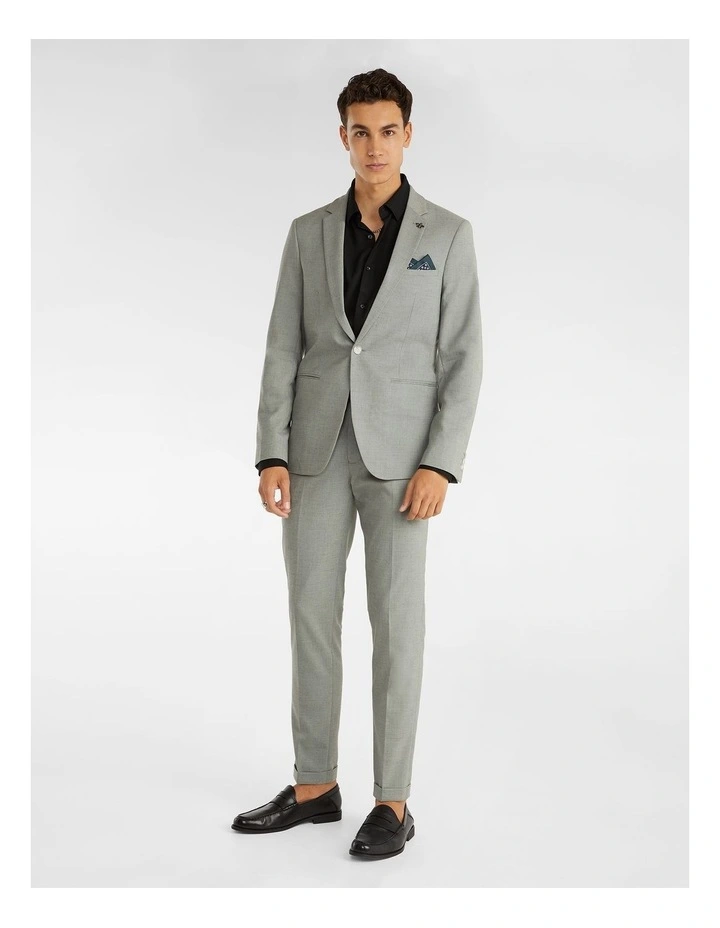 Latrell Slim Suit Jacket In Sage - Image 6