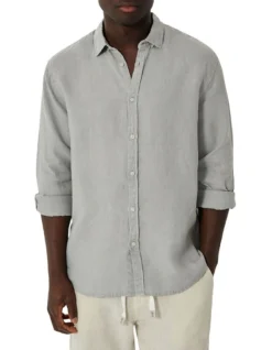 The Tennyson Linen Shirt Washed Blue