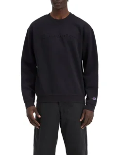 Champion Rochester Tech Crew Sweat In Black