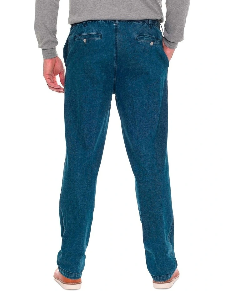 Elasticated Waist Denim Pant Blue - Image 3