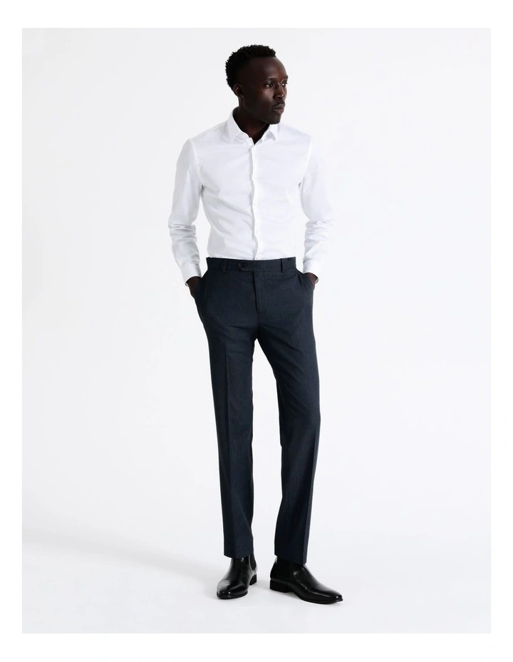 Tailored Texture Trouser In Blue