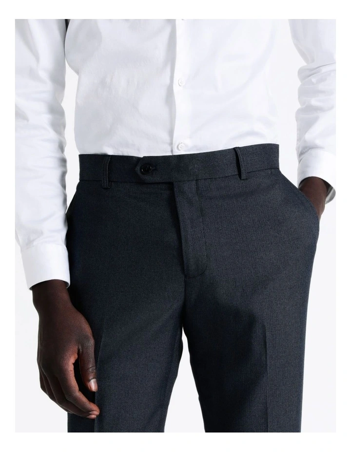 Tailored Texture Trouser In Blue - Image 4