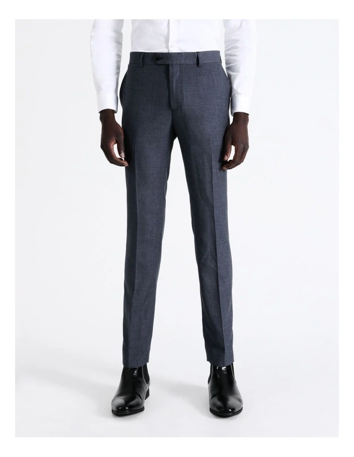 Slim Marle Herringbone Suit Pant In Denim - Image 2