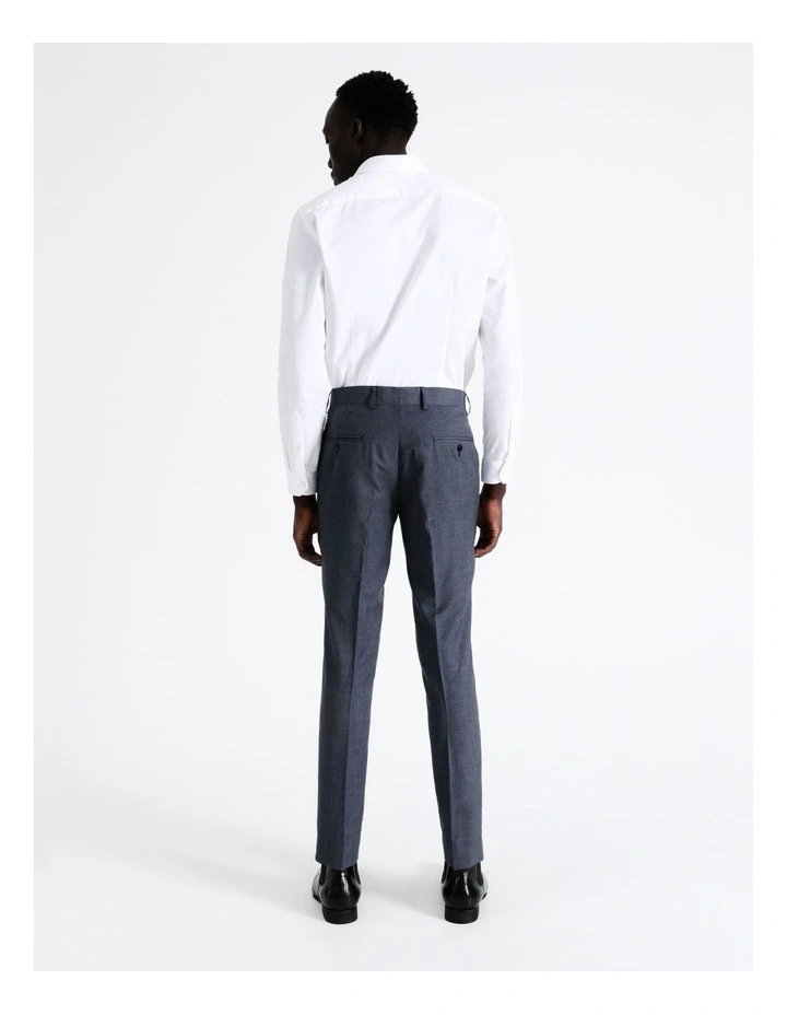 Slim Marle Herringbone Suit Pant In Denim - Image 3
