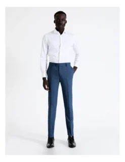Slim Puppytooth Suit Pant In Blue
