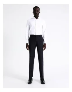 Tailored Check Suit Pant In Navy