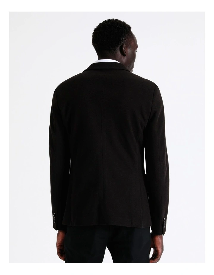 Pique Knit Blazer In Black - Image 6