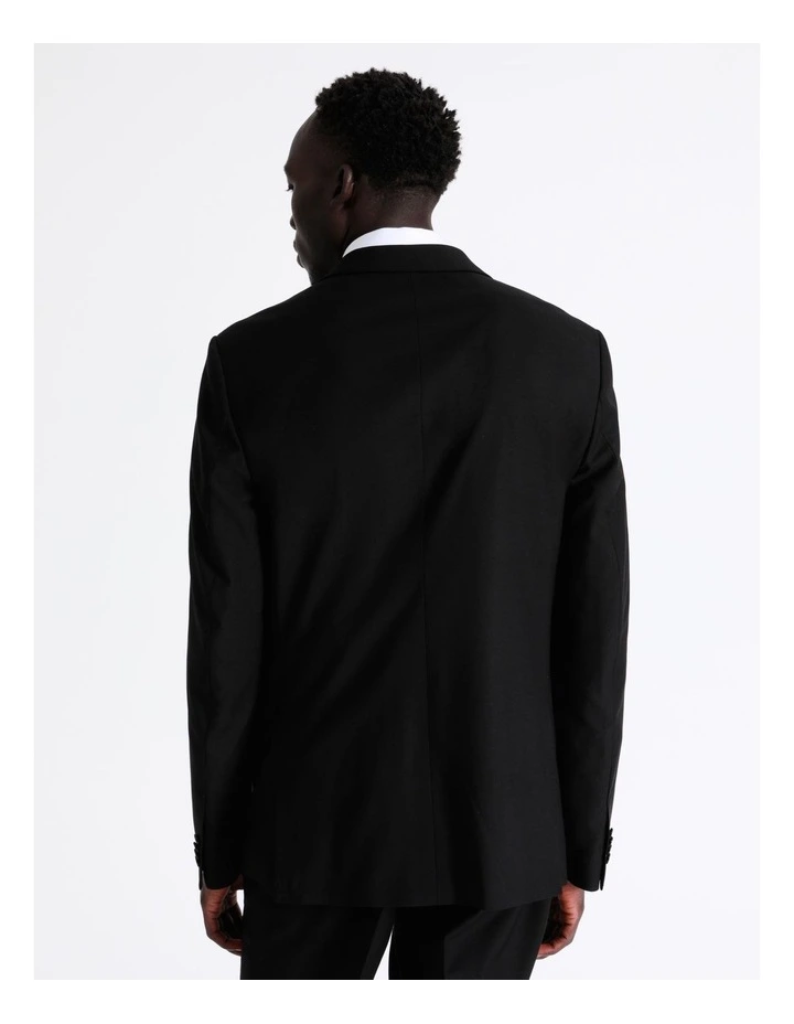 Tailored Twill Suit Jacket In Black - Image 6