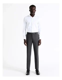 Tailored Birdseye Suit Pant In Charcoal