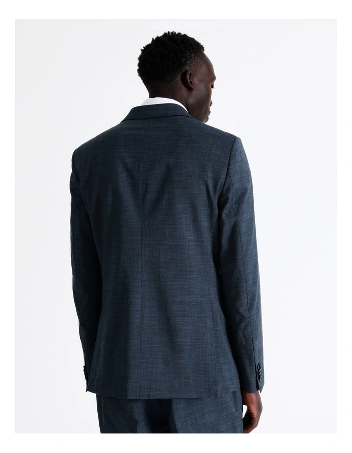 Tailored Sharkskin Suit Jacket In Blue - Image 6