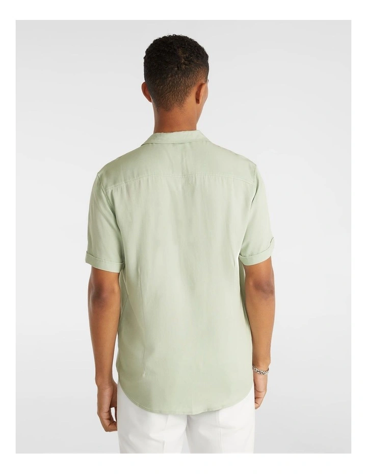 Ezekiel Viscose Shirt In Mint - Image 2