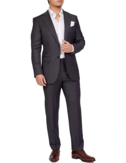 Full Canvas Plain Suit CHARCOAL REG