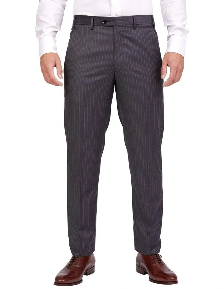 Dun Full Canvas Stripe Suit CHARCOAL REG - Image 4
