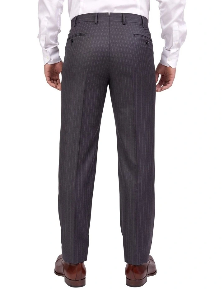 Dun Full Canvas Stripe Suit CHARCOAL REG - Image 5