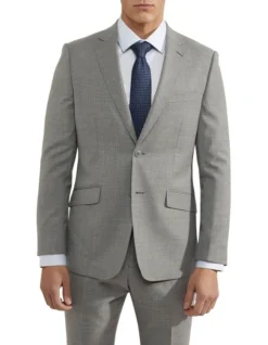 Oxford New Hopkins Wool Stretch Suit Jacket In Grey